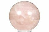 Polished Rose Quartz Sphere - Madagascar #253802-1